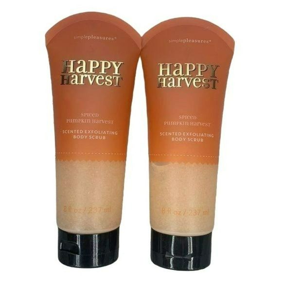 Simple Pleasures Happy Harvest Scented Body Scrub Lotion Lot of 2 - Picture 1 of 6